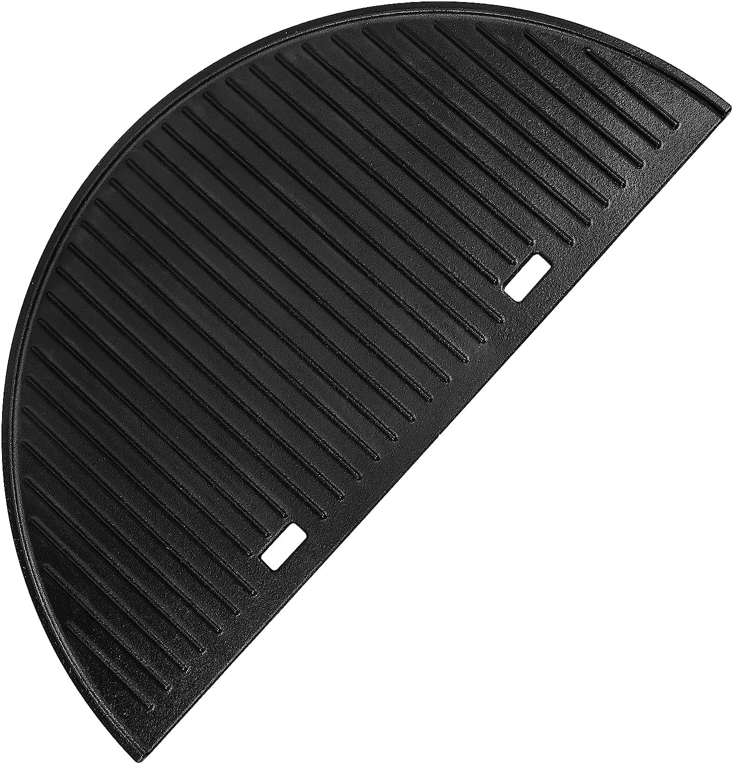 Grisun 24” Half Moon Cast Iron Reversible Grill Griddle for Weber Summit Kamado Charcoal Grills and Grill Centers 18501001 18301001 18201001, XL BGE Kamado Grill Replacement Parts