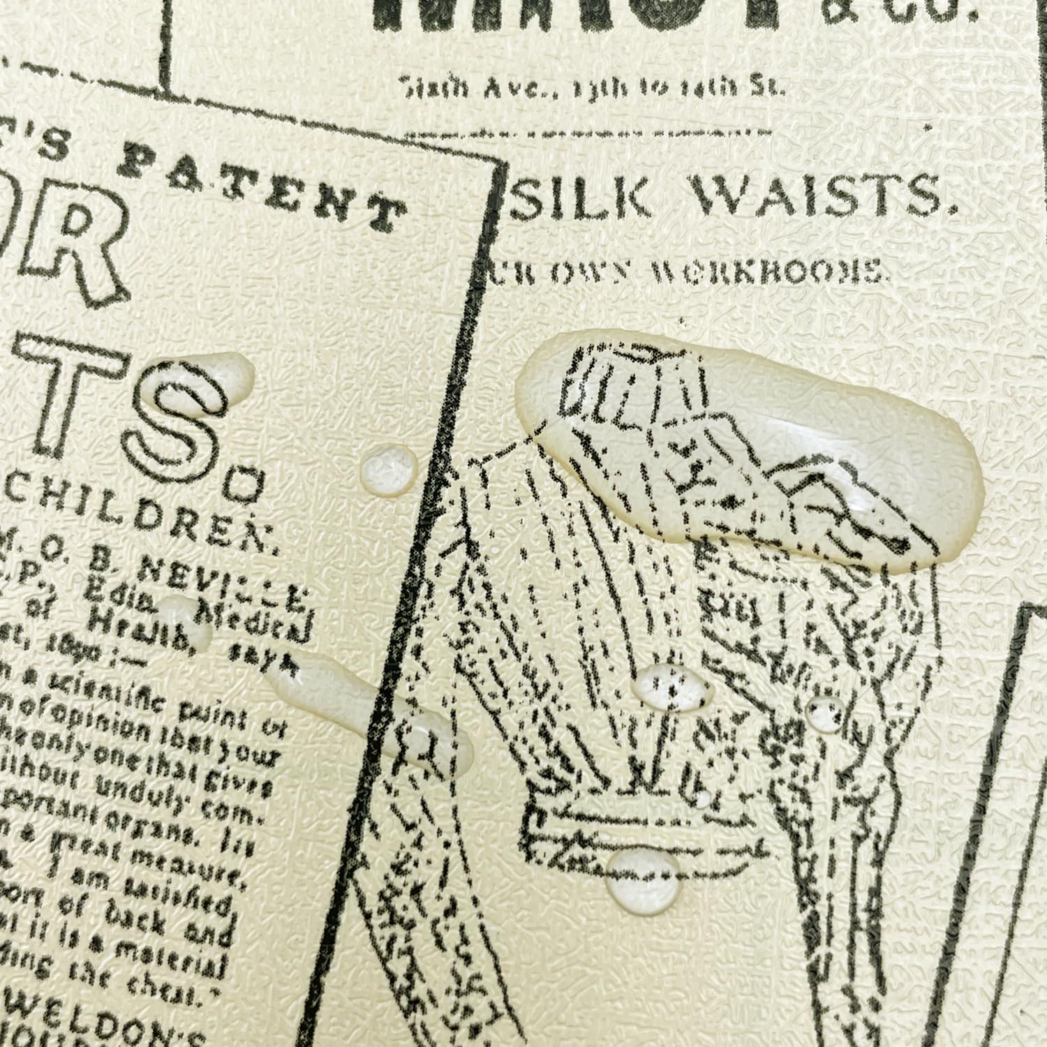 Old Fashion Newspaper Furniture Protective Paper Roll Peel Stick Shelf Drawer Liner Locker Sticker 17.7 Inch by 13 Ft