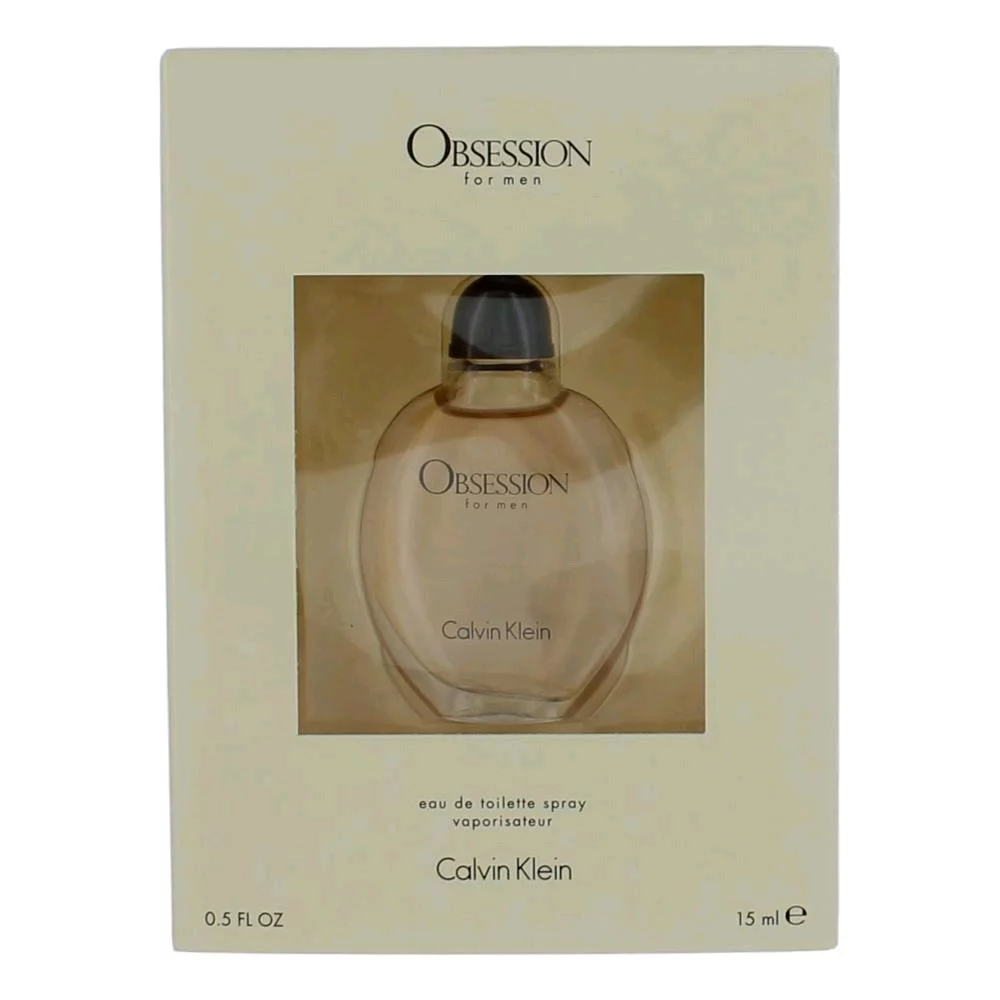 Obsession by Calvin Klein, 0.5 oz Eau De Toilette Splash, Not a Spray for Men