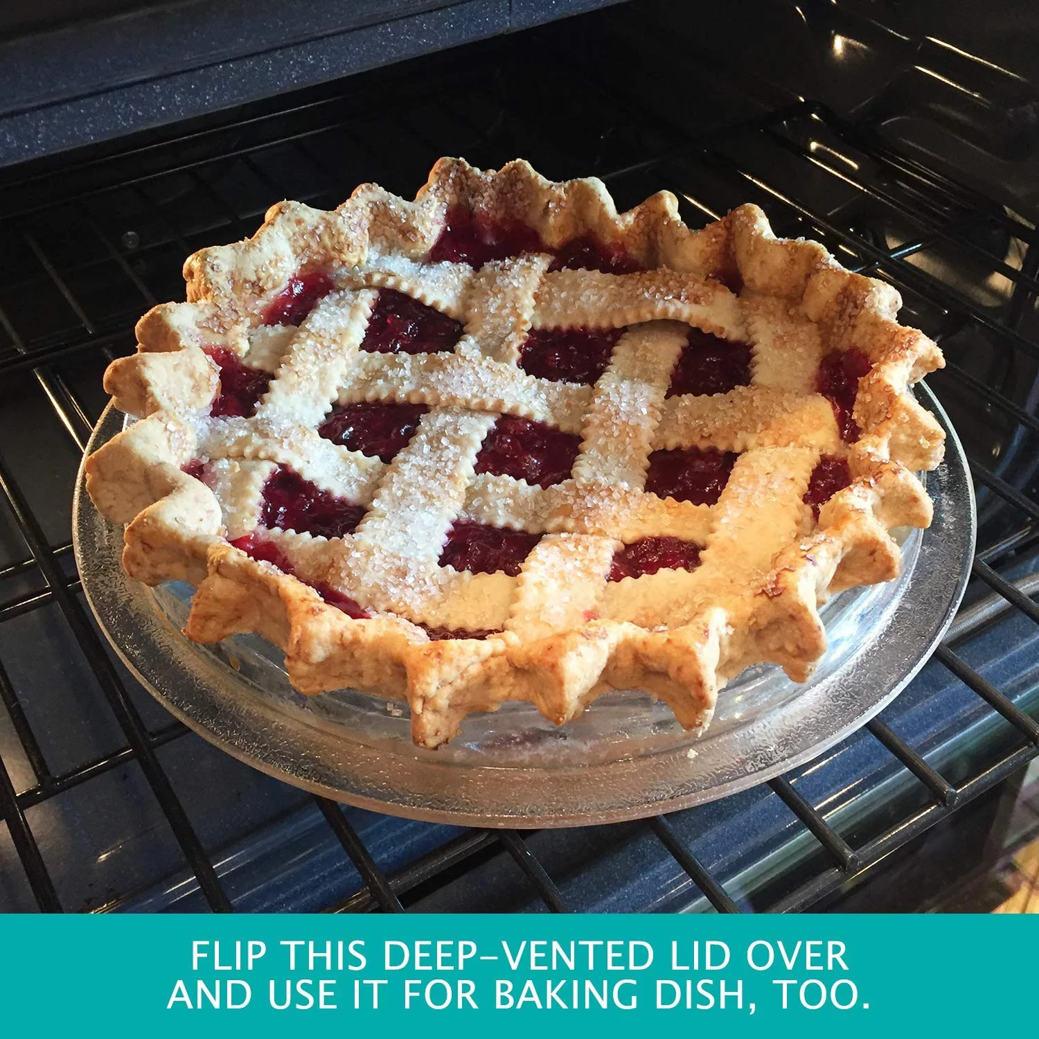 Microwave Glass Vented Plate COVER 'n COOK by Cuchina Safe