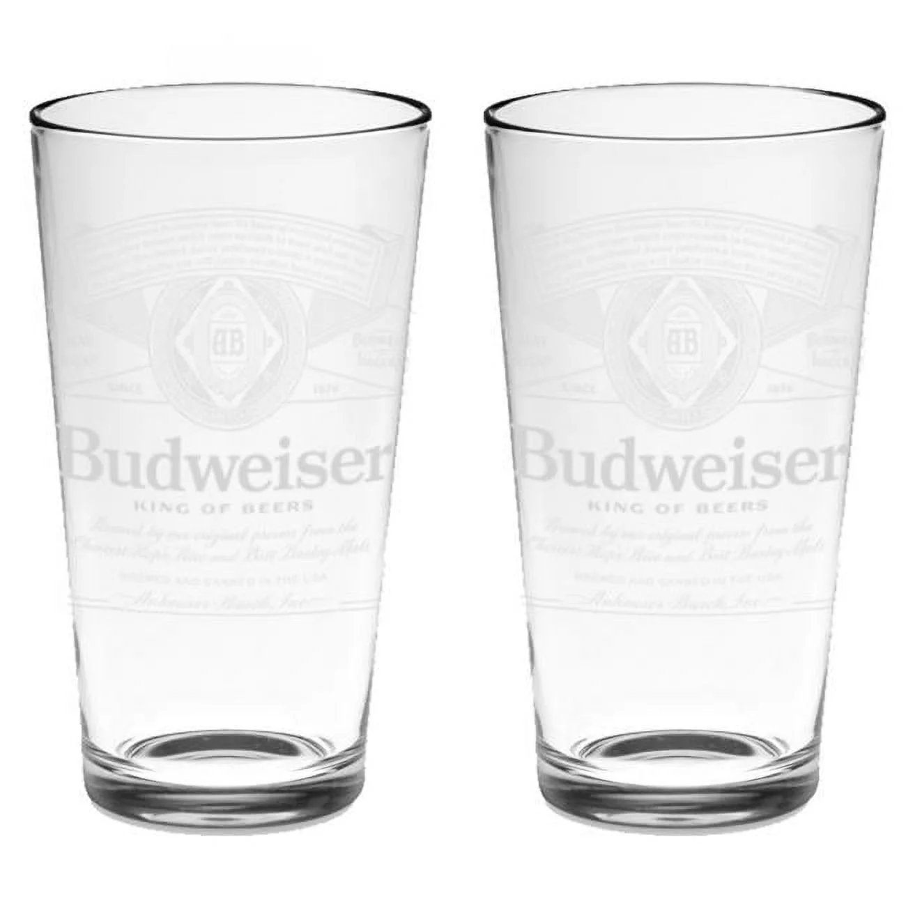 Classic Logo Pint Glass Set, Clear - Pack of 2