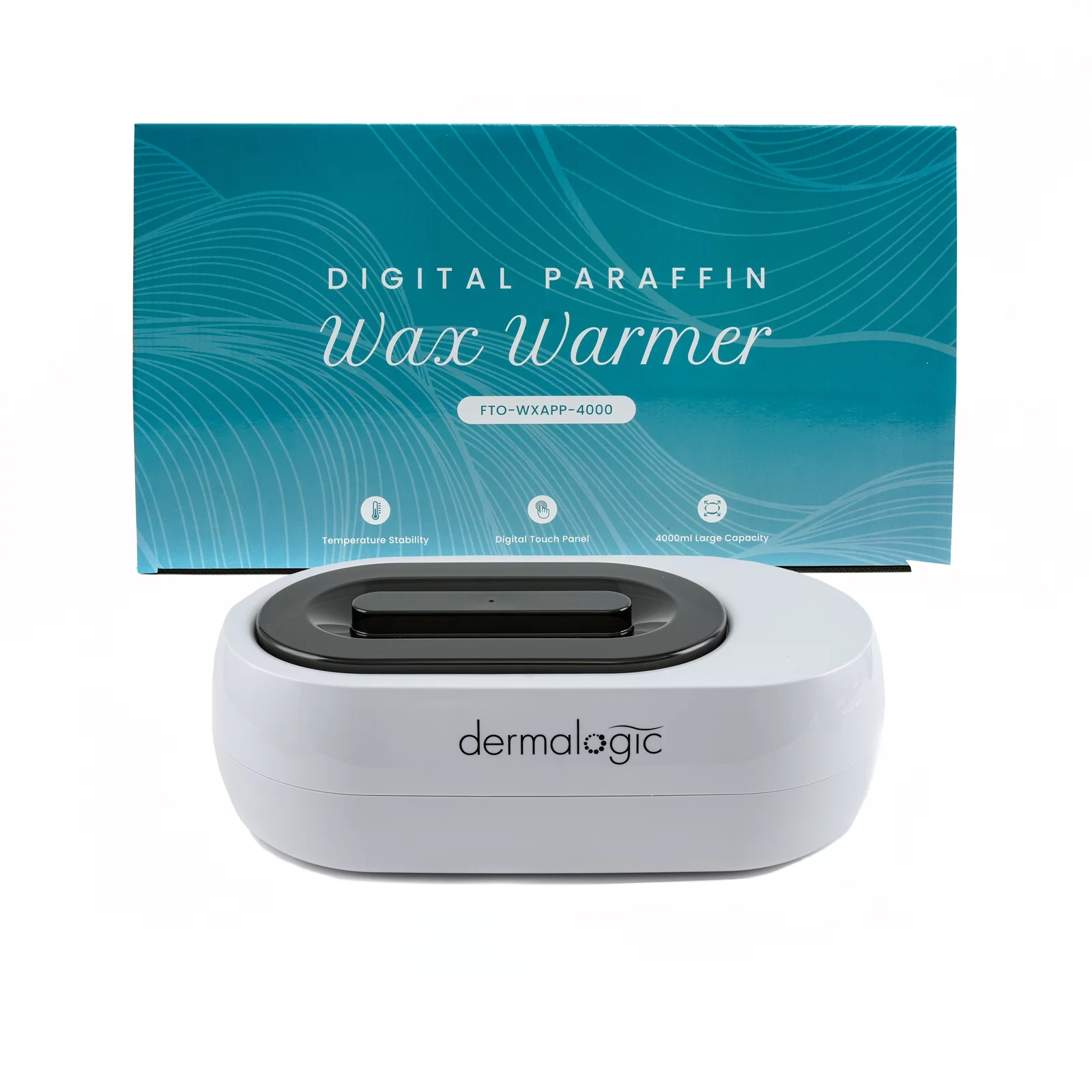DERMALOGIC Paraffin Wax Warmer Digital Touch Screen 4000ml Wax Bath Machine for Hand and Feet Professional Home Spa Appliance