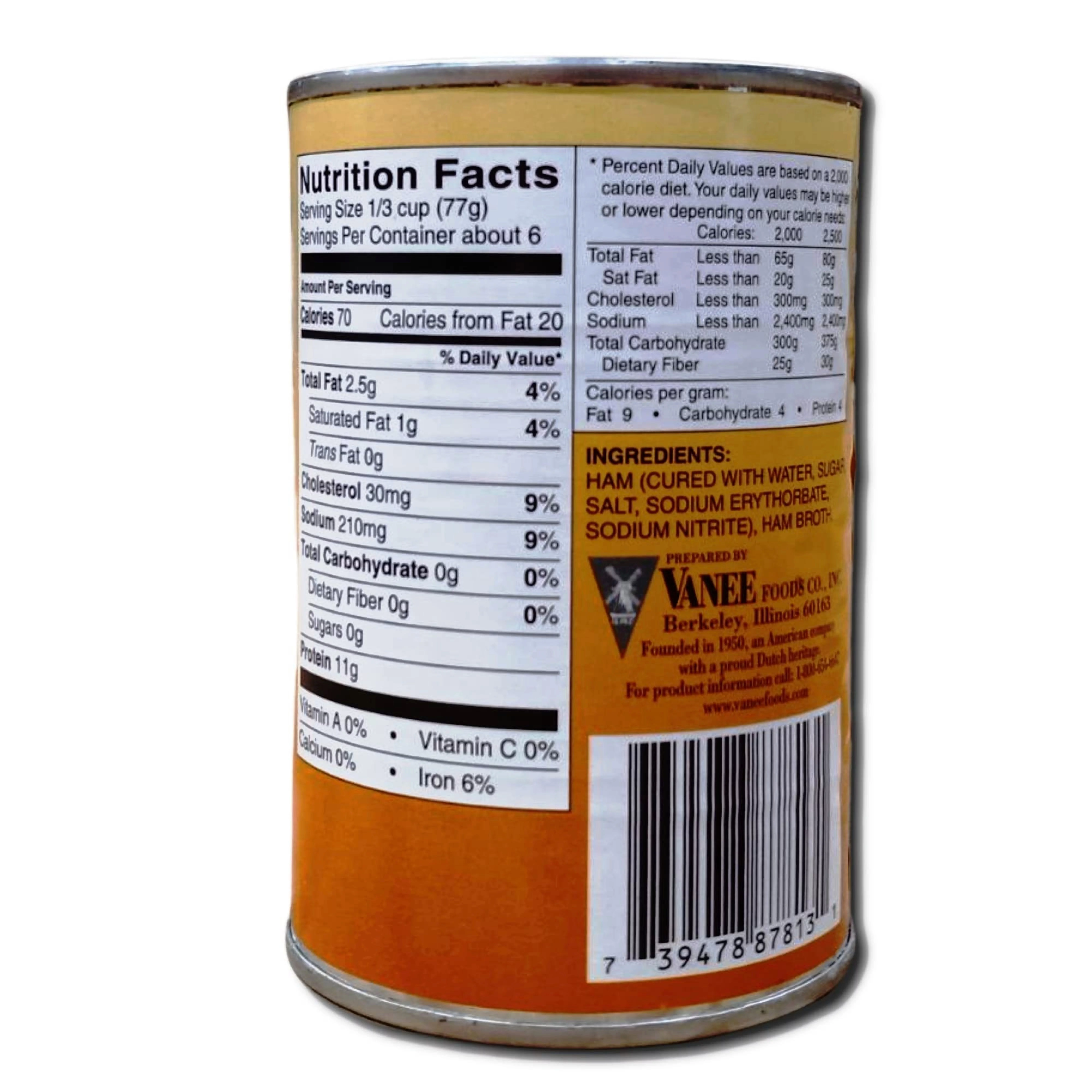 Simply Serve Pureed Ham Value Pack | 15 Ounce Can | Pack of 6