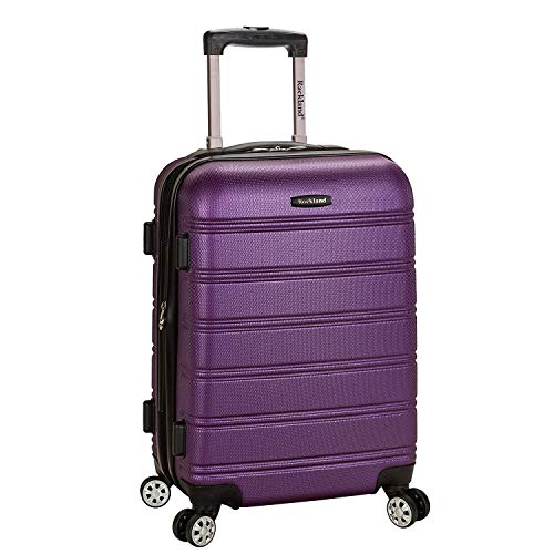 Rockland Melbourne Hardside Expandable Luggage with Spinner Wheels, 2TONENAVY, 2 Piece (20/28)