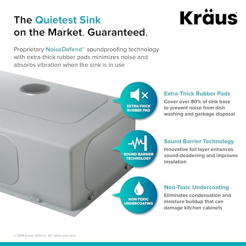 KRAUS Standart PRO 22-inch Drop-In Top Mount 16 Gauge Stainless Steel Single Bowl Laundry Utility Sink, KHT301-22L