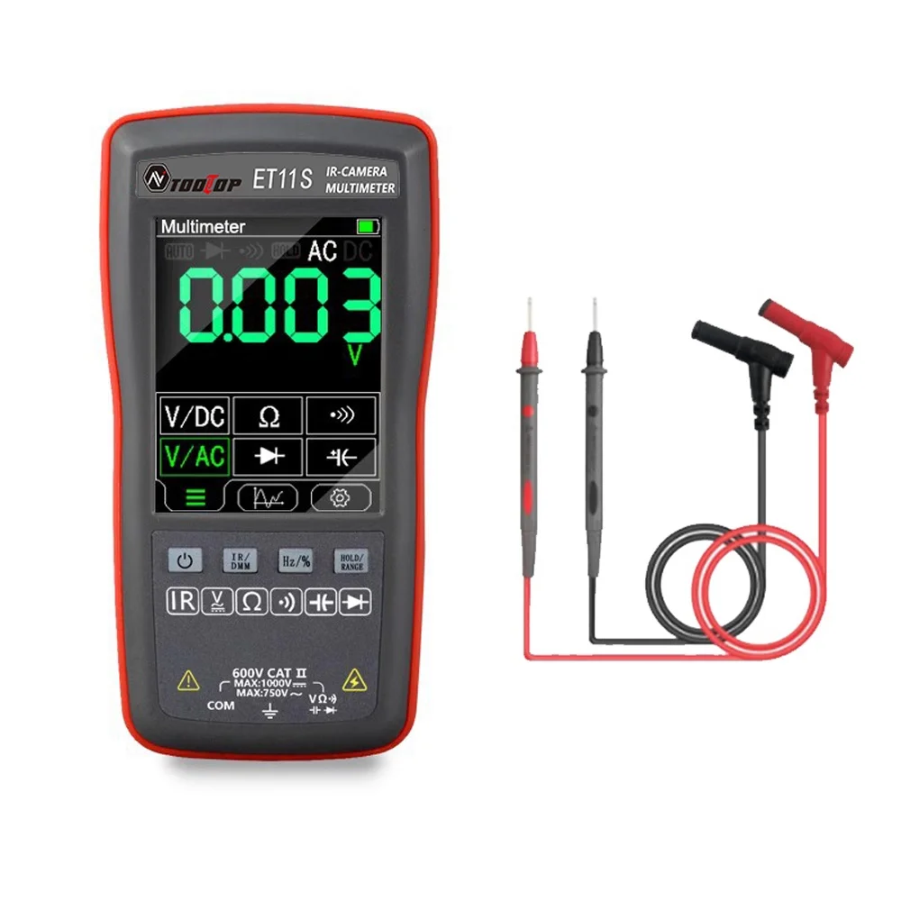 TOOLTOP Multimeter with Thermal Imager, 2.8inch Color Display, 24*32 Thermal Imaging Pixel, 6000 Counts, for Electrical Testing