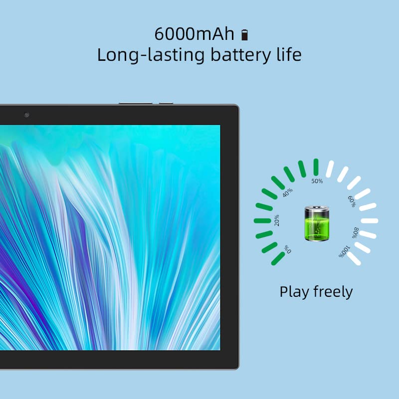 Tablet 2 in 1 Tablets 10 inch Android 14 Tablet Set with Keyboard Case Mouse Stylus Film, 8GB+64GB Tablets 10.1