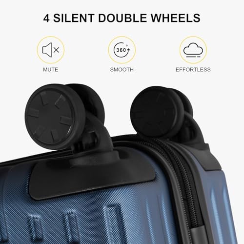 LEVEL8 Grace Carry on Luggage Airline Approved, 20 Inch Expandable Hardside Suitcases with wheels, Abs+Pc Harshell Spinner Luggages with Tsa Lock, Red