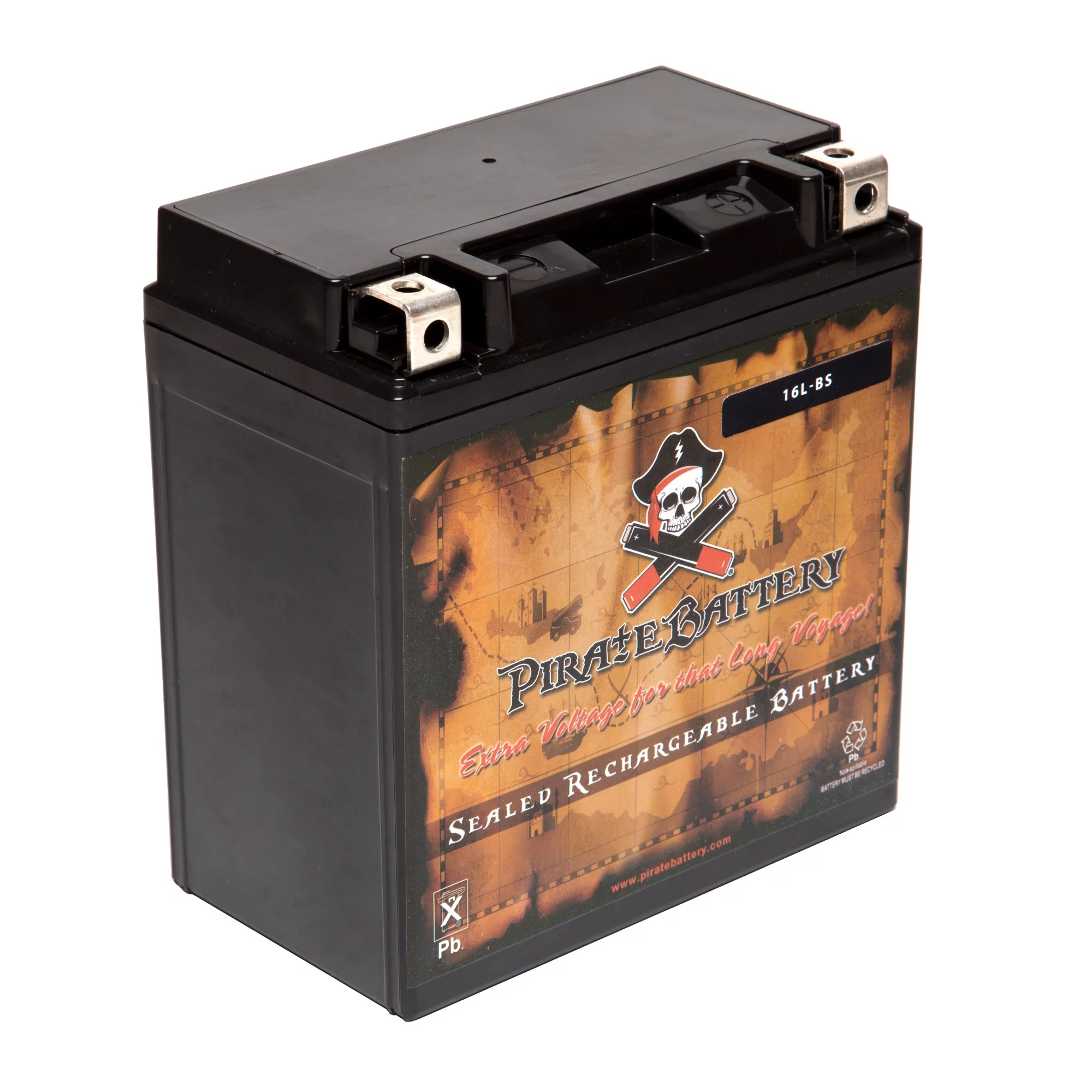 Pirate Battery YTX16L-BS (16L-BS 12 Volt,14 Ah, 230 CCA) Atv Battery for Kawasaki 300cc Klf300-c Bayou 300 4x4 Cn 1996