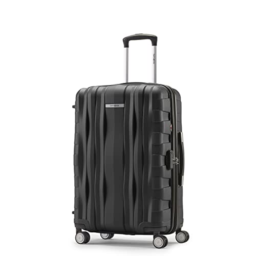 Samsonite Winfield 2 Hardside Expandable Luggage with Spinner Wheels, Brushed Anthracite, Checked-Large 28-Inch