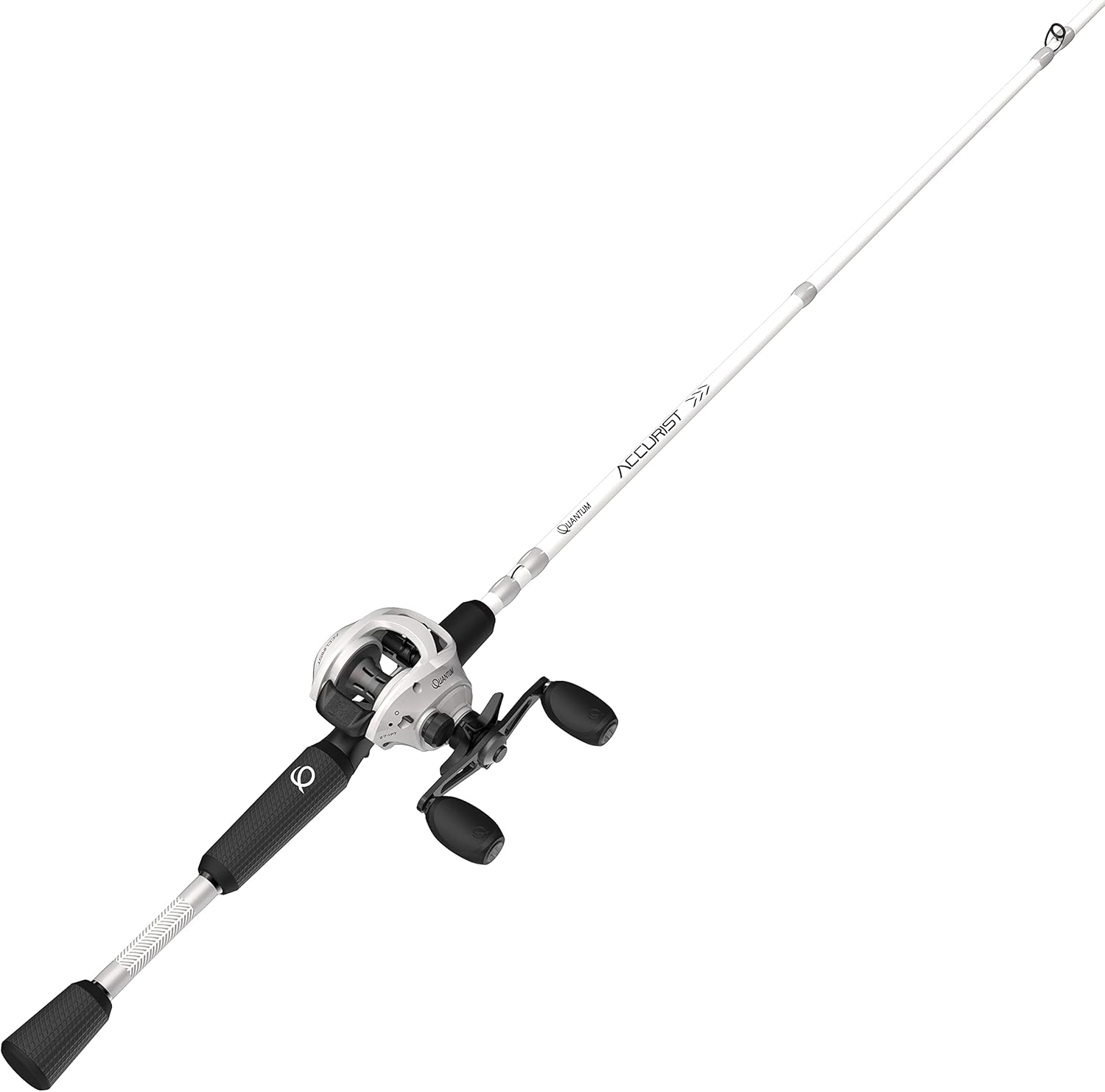 Quantum Accurist Baitcast Reel and Fishing Rod Combo, 7-Foot 1-Piece Fishing Pole with ComfortGrip Rod Handle, One-Piece Aluminum Frame, Right-Hand Retrieve