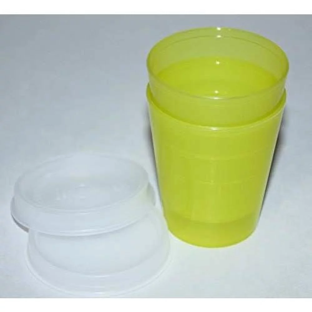 Midgets Set Of 2 Airtight 2 Oz Tupper Minis In Chartreuse Yellow