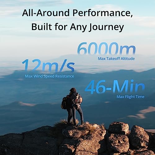 DJI Air 3 (DJI RC-N2), Drone with Medium Tele & Wide-Angle Dual Primary Cameras, 46-Min Max Flight Time, Omnidirectional Obstacle Sensing, 48MP Photos, 4K/60fps HDR, Compliance with FAA Remote ID