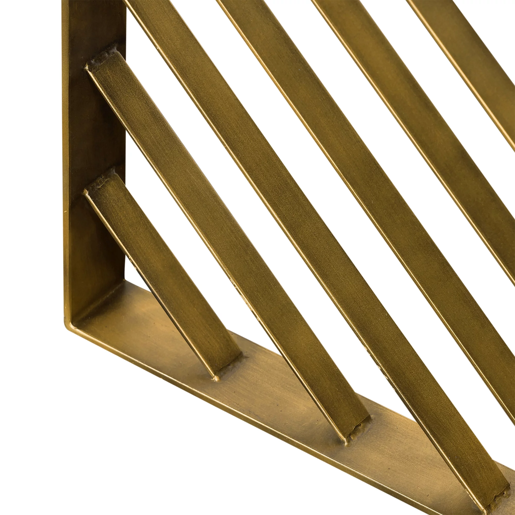 Armen Living Monaco Modern Wood/Metal Console Table in Black/Antique Brass