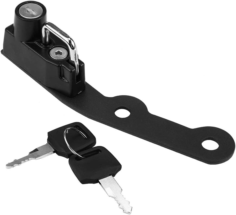 KIMISS Motorcycle Helmet Lock, Motorcycle Alloy Mount Hook Keys Locking Set Anti-Theft Helmet Security Lock for MT-09 FZ-09 FJ-09 XSR900