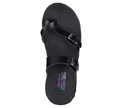 Skechers Women's Reggae-Carribean-Double Buckle Toe Thong Slide Sandal