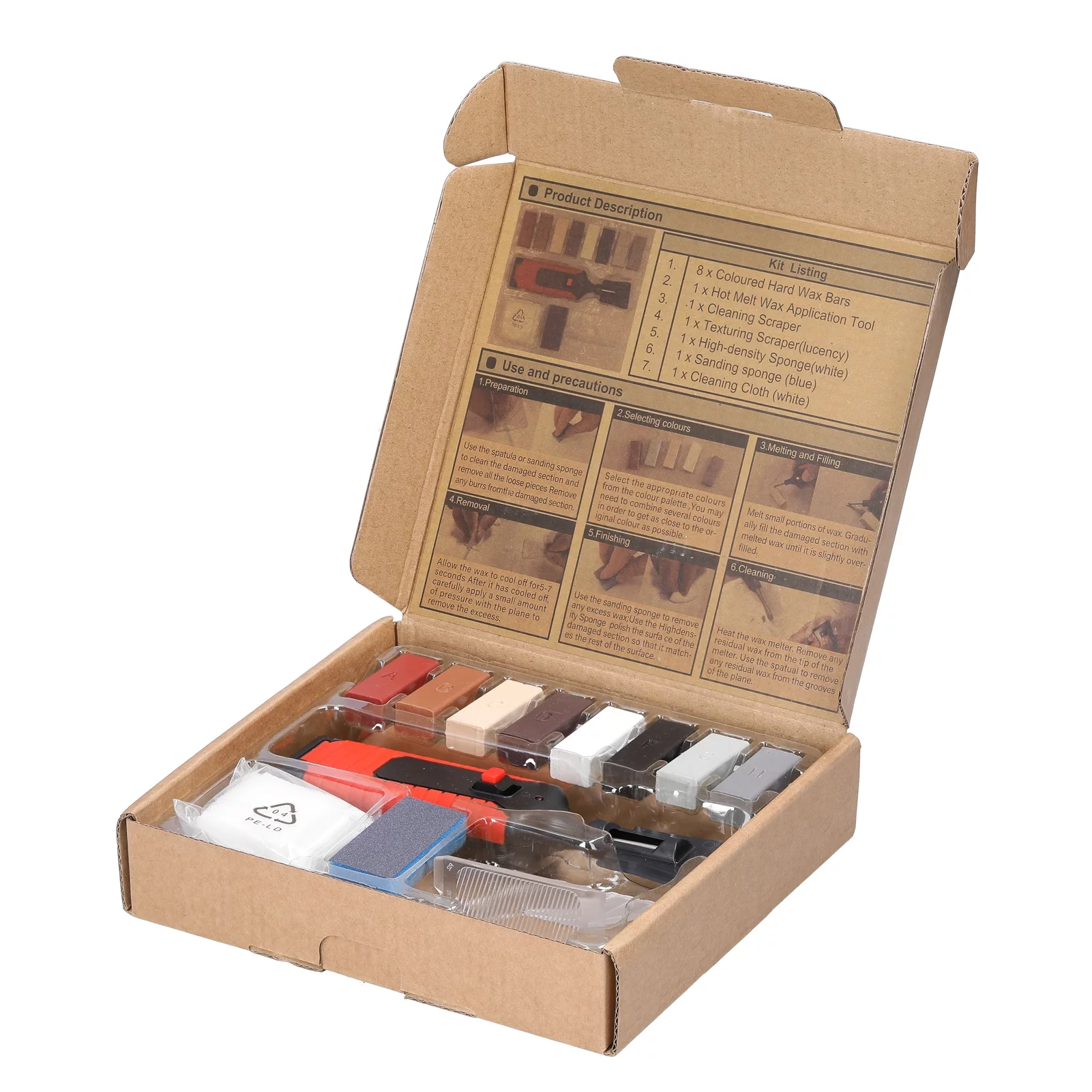 Walmeck Ceramic Tile Repairing Tool Set Multifunction DIY Repairing Tool Set Household Home Tools Convenient Labor Saving Time Saving Scratch Repairing Crack Fill Tile Surface Repairing Tool