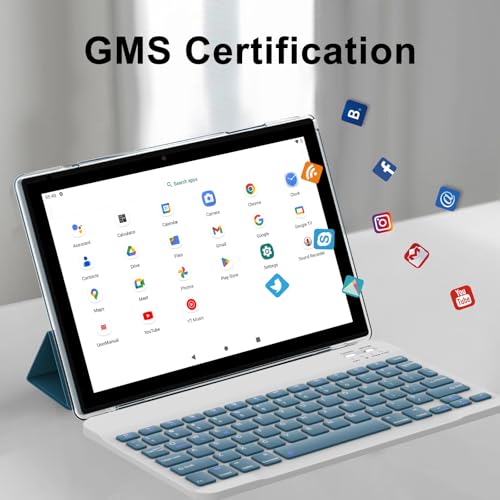 Android 14 Tablet 10 Inch, 2 in 1 Tablets with Keyboard/Mouse/Case/Stylus, 8GB RAM+64GB ROM/1TB Expand Tablet, 1.8Ghz Quad-core Processor, 1280 * 800 HD Screen, 8MP Camera, 5G WiFi Tablet