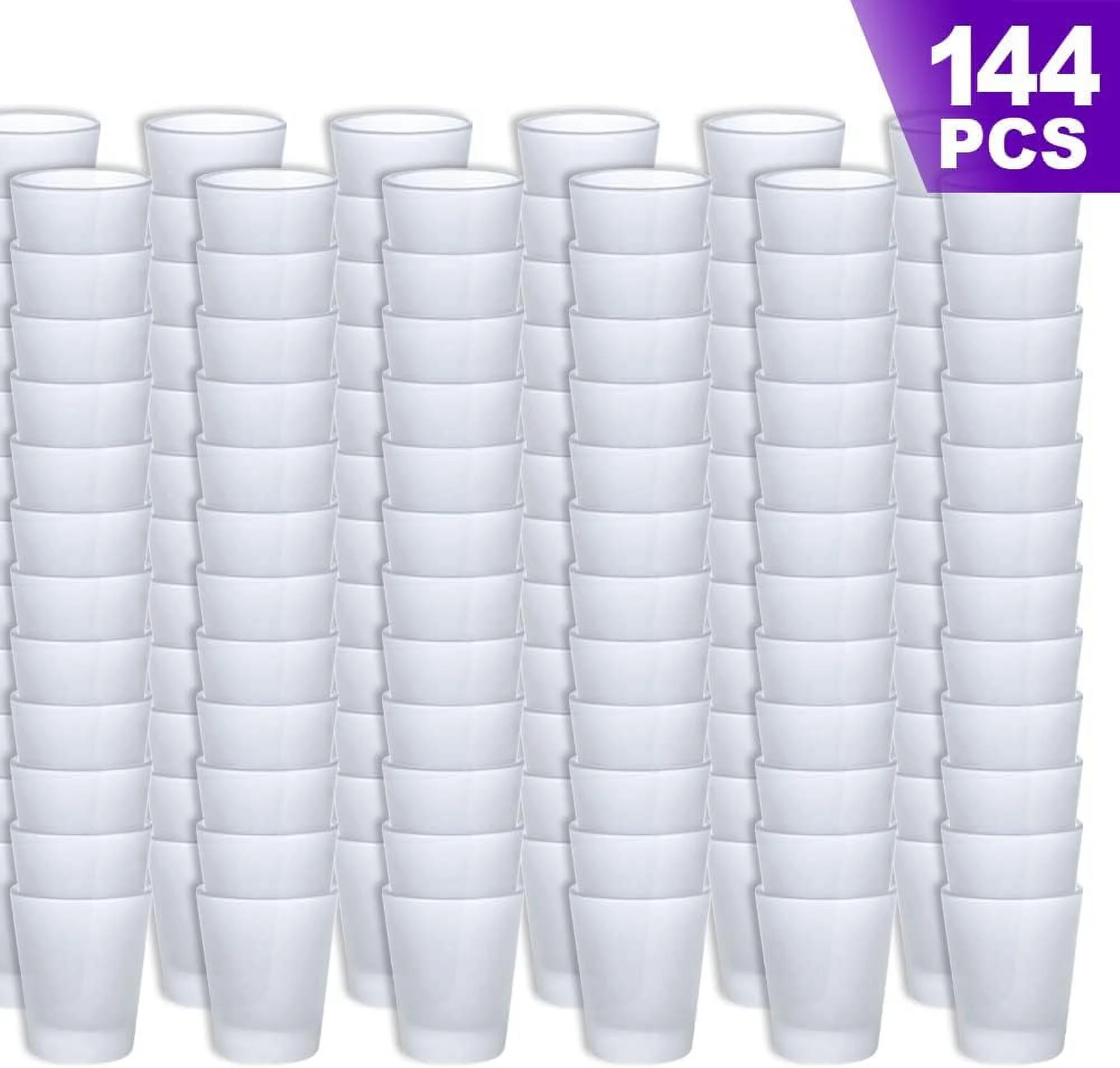 Clear Shot Glass Set, 1.5 Oz, 12 Pack, Heavy Base, Frosted Clear Novelty Shots For Whiskey, Tequila