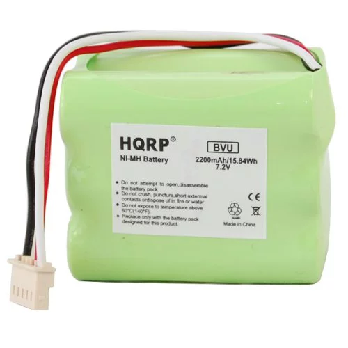HQRP 2200mAh Extended Battery for Mint+ 5200 Mint Plus 5200, 5200c, 5200B, Braava 380 380t iRobot Floor Mopping Robot Evolution Robotics Mint Plus Automatic Hard Floor Cleaner Robotic Vacuum