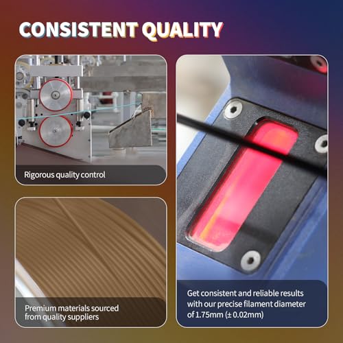 OVERTURE PLA Filament 1.75mm PLA 3D Printer Filament, 2kg Cardboard Spool (4.4lbs), Dimensional Accuracy +/- 0.02mm, Fit Most FDM Printer (Black 2-Pack)