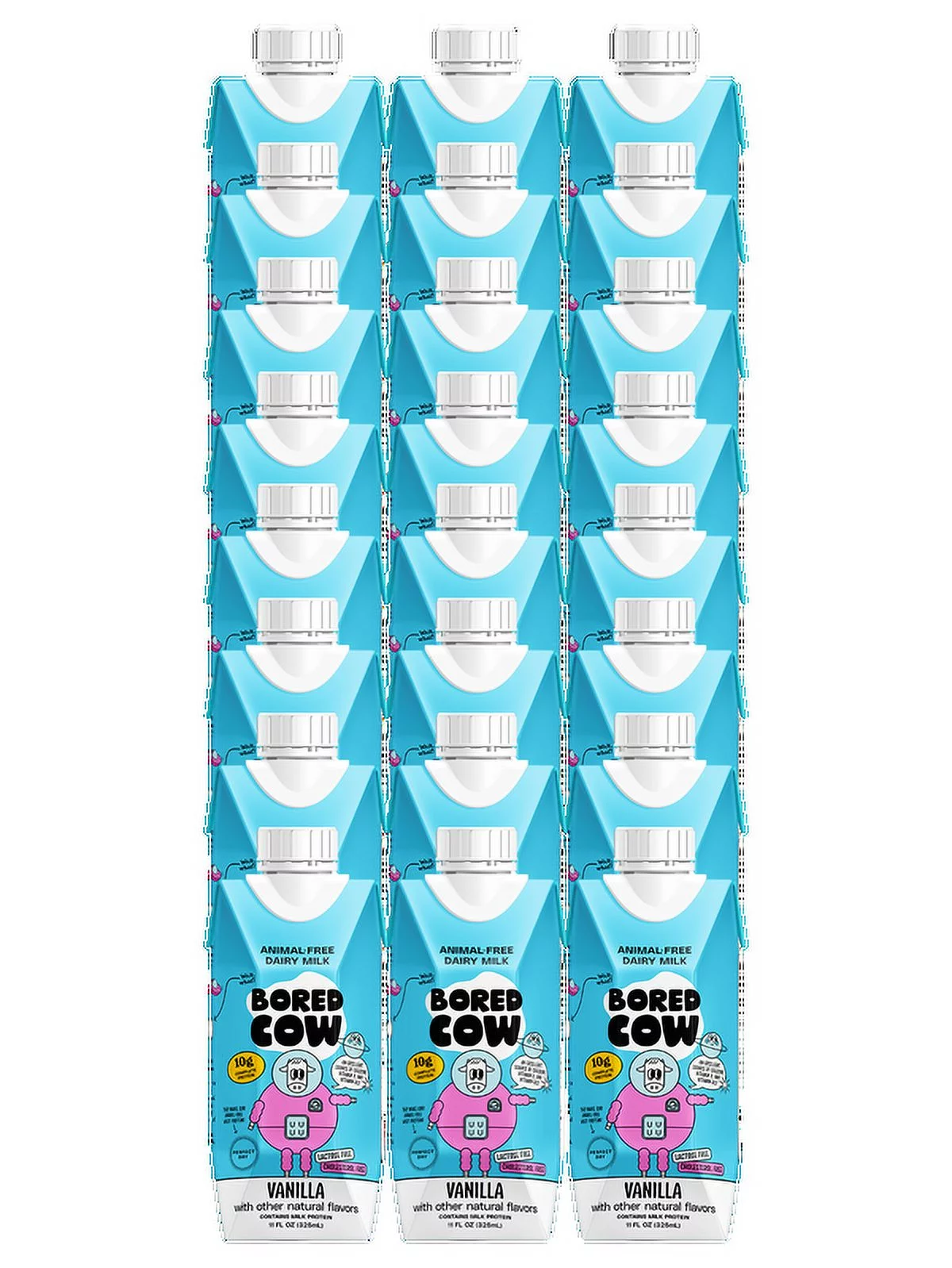 Bored Cow Animal-free Dairy Milk | Creamy Vanilla 24-Pack (11 oz)
