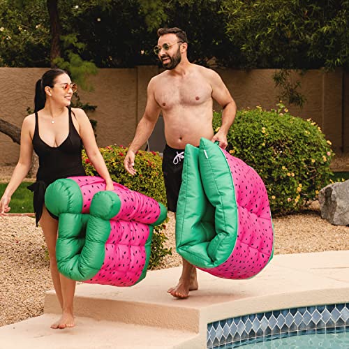 Big Joe Kona Hammock No Inflation Needed Pool Lounger with Headrest, Quick Draining Fabric, 4 feet Big