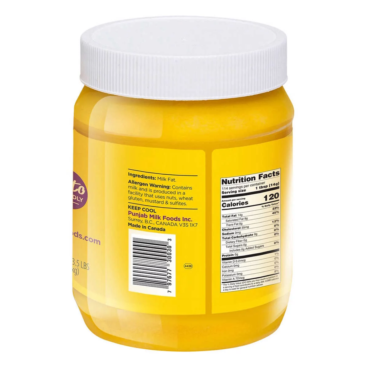 Nanak Pure Desi Ghee Clarified Butter, 3.5 lbs