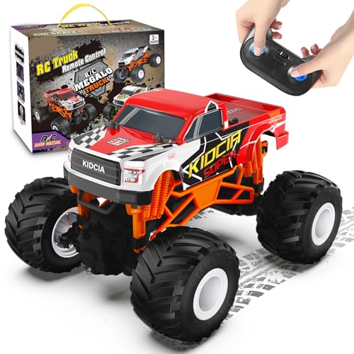 Scientoy Remote Control Car, 20KM/H Monster Truck Toys for Ages 5-7, 1:16 Scale All Terrain RC Cars for Boys & Girls Age 4-7, 2.4Ghz Off Road RC Truck, Christmas Birthday Gift for Kids