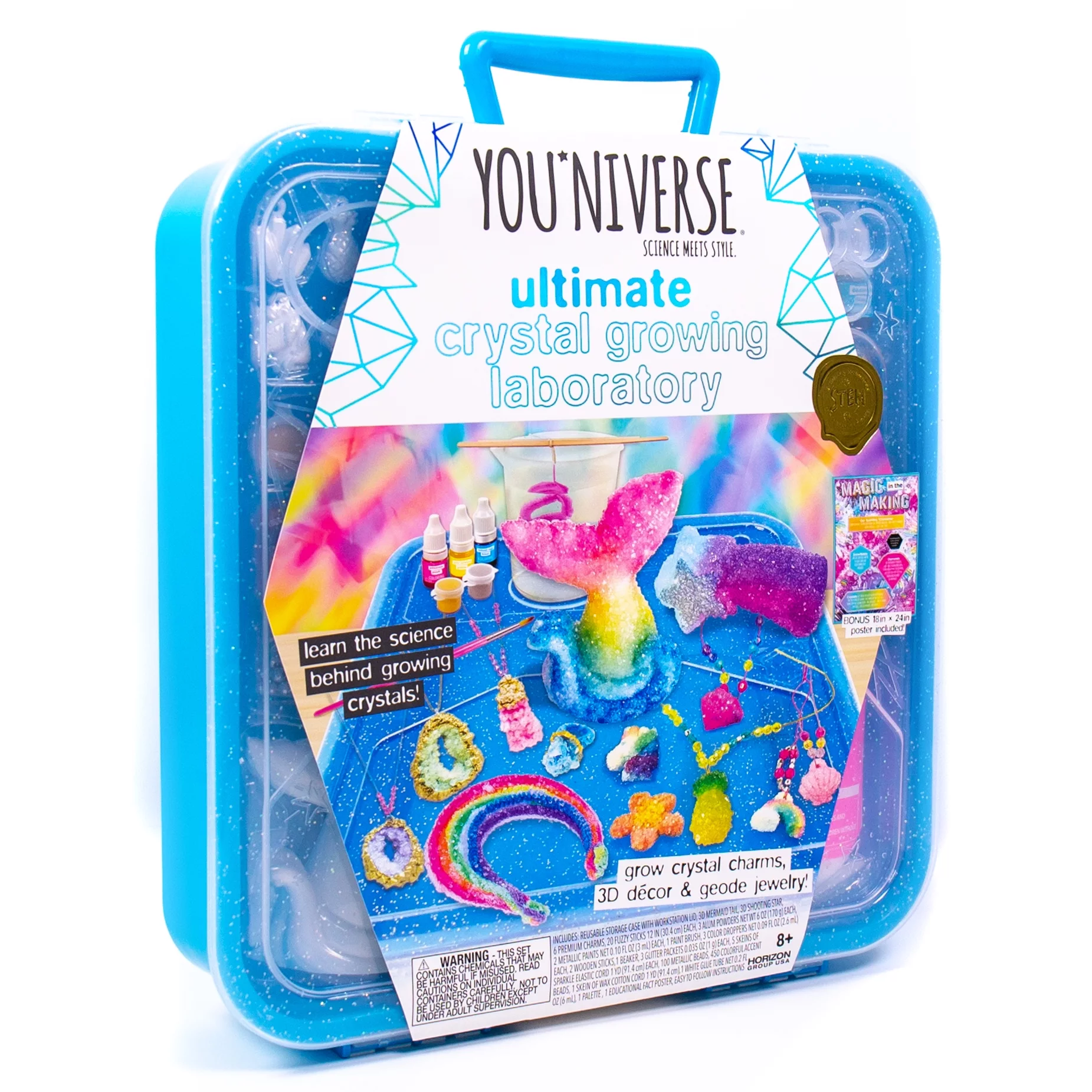 YOUniverse Ultimate Crystal Growing Lab, Science Kit, Boys and Girls, Child, Ages 8+