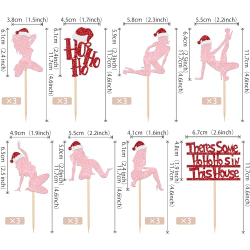 36 PCS Christmas Cupcake Toppers Assembled Double Sided Merry Christmas Cupcake Picks for Xmas Theme Baby Shower Girls Birthday Party Cake Decorations Supplies