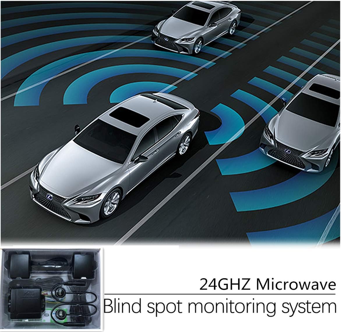CarBest Radar Based Blind Spot Sensor and Rear Cross Traffic Alert System, BSD, BSM, 24GHZ Microwave Radar Blind Spot Detection System
