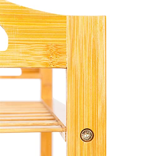 Free Standing Bamboo Shoe Rack, 4 Tier, Espresso, 100% Natural Bamboo, Sturdy, Eco-Friendly, Non-Toxic, Customizable, Easy Assembly, Holds Up to 16 Pairs of Shoes