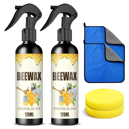 Beeswax Spray,Natural Micro-Molecularized Beeswax Spray,Beeswax Spray Furniture Polish,Beeswax Spray Cleaner,Used to Care for Living Rooms,Kitchens,Wood Furniture Floors (1 Pcs)