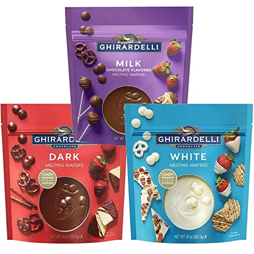 Melting  Bundle, Milk Chocolate, Dark Chocolate, White Chocolate, Set of 3-10oz each