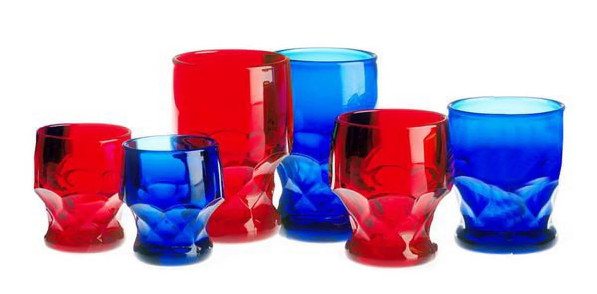 Mosser Glass Georgian Tumblers Set of 4 in Red - 6 Ounces
