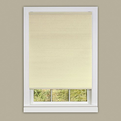 Cordless Light Filtering Cellular Pleated Window Shades - 31 Inch Width, 64 Inch Length (Alabaster) - Room Darkening Top-Down Honeycomb Pull Down Blinds for Windows and Skylights by Achim Home Decor
