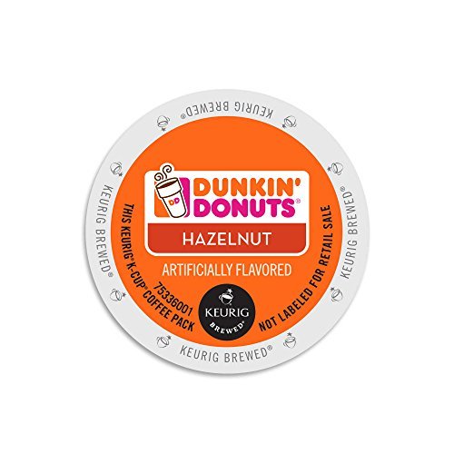 Dunkin Donuts Hazelnut Flavored Coffee K-Cups For Keurig K Cup Brewers, 48 Count (Packaging May Vary)