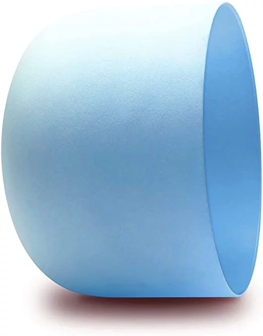 FMTY 10 inch G note (Throat) Frosted Quartz Crystal singing bowl with carrying bag and mallet set sound bowl for healing Mindfulness, Meditation, Yoga, Spiritual and Body Healing Chakra Bowl