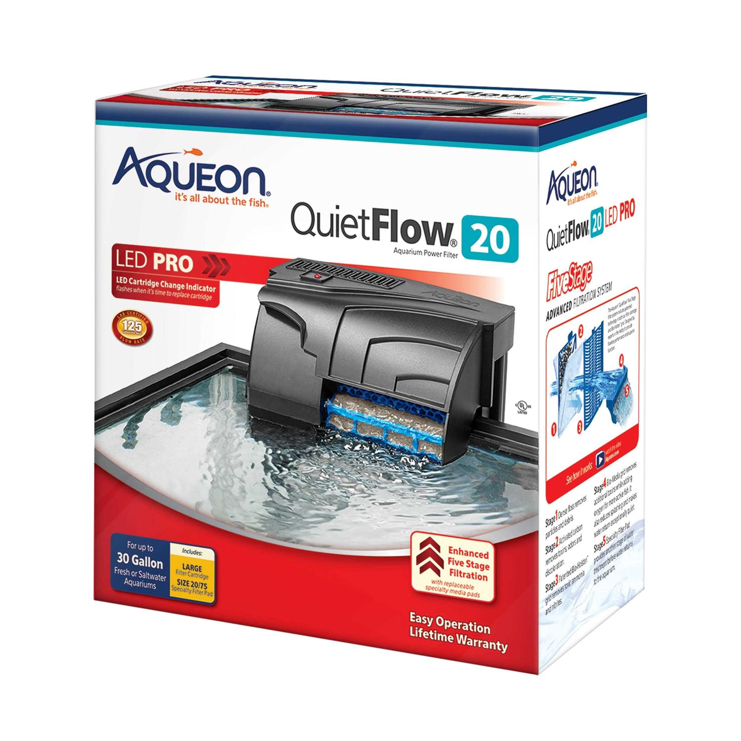 Aqueon QuietFlow 20 LED Pro Power Filter - Pet Supplies online store