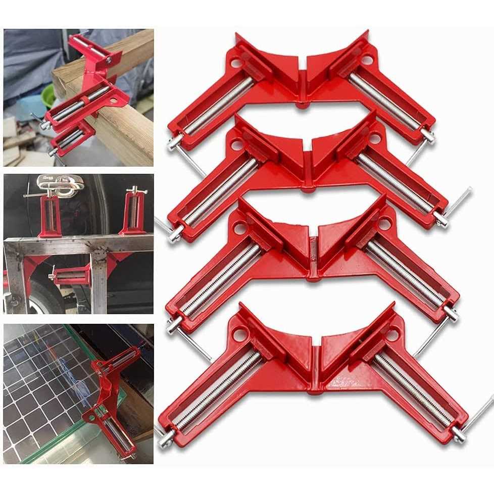 UnvarySam Corner Clamps for Woodworking 90 Degree Clamps 4Pcs Right Angle Clamp Carpenter Square Woodworking Tools for DIY Framing