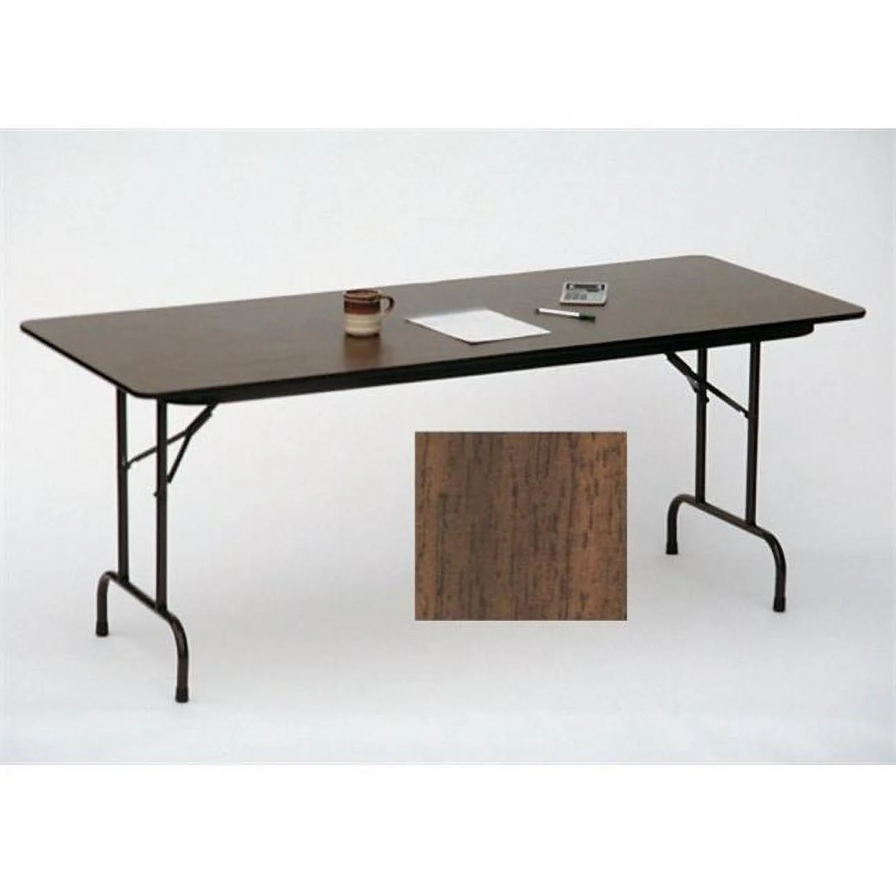 Melamine Top Folding Tables - Walnut