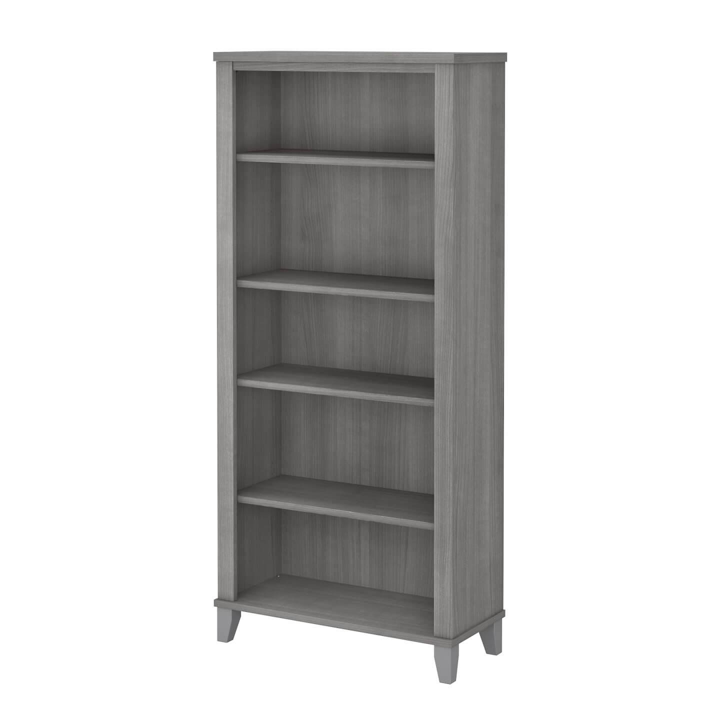 Bush Somerset 5-shelf Bookcase, Maple Cross