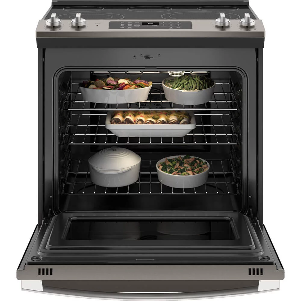 GE APPLIANCES JS760EPES  SLIDE IN ELECTRIC RANGE White