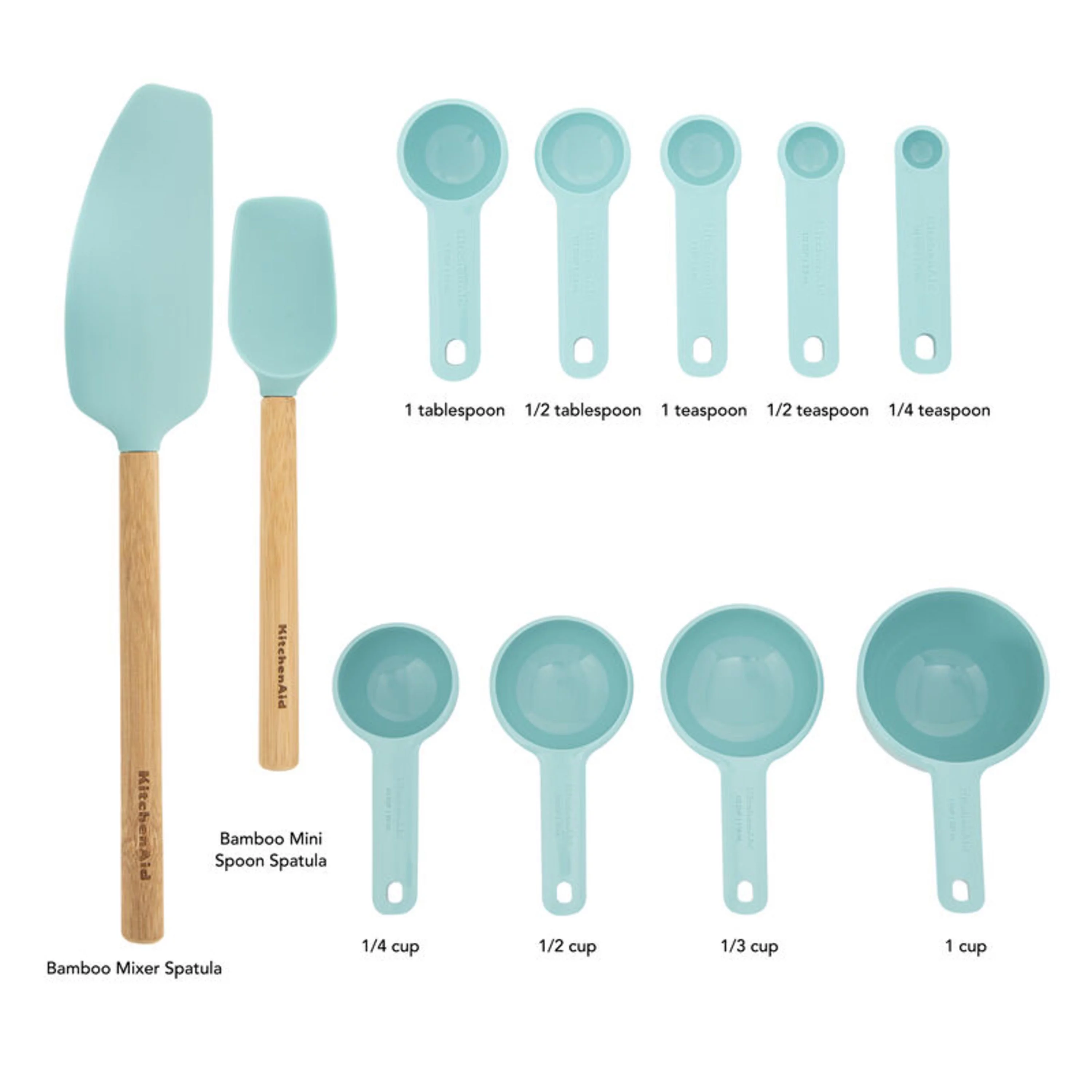 Kitchenaid 11-Piece Stand Mix and Measure Baking Kit, Aqua Sky