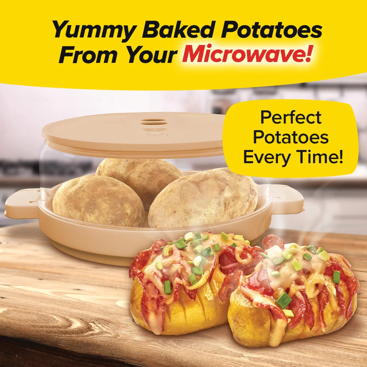 Yummy Can Potatoes 2 Pack AS-SEEN-ON-TV Baked Potatoes from Your Microwave in Minutes