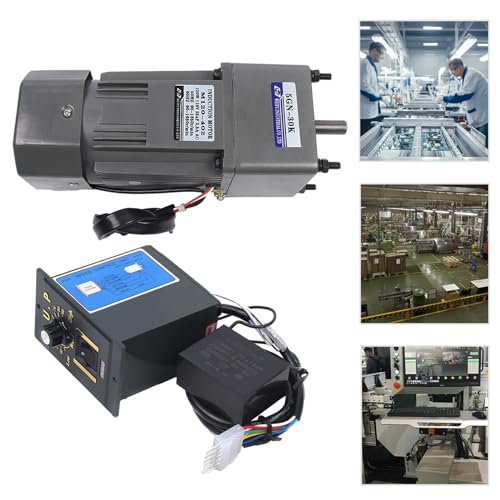 110V 120W AC Gear Motor Electric Single - Phase Gear Motor 0-45RPM/MIN Electric Motor Variable Speed Adjustable Controller Governor Geared Motor, Reduction Ratio: 1:30