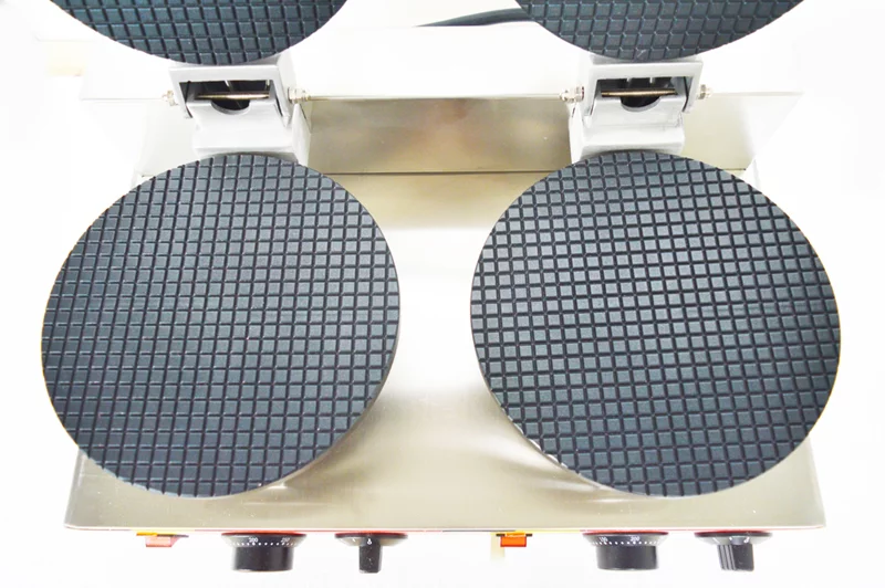 EQCOTWEA Ice Cream Cone Machine Egg Roll Toast Sandwich Maker Double Head 8.23in