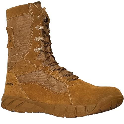 Lightweight Man Tactical Military Boots Combat Boots Anti-Collision Side Zipper Training Lace Up Outdoor Hiking Breathable Shoe