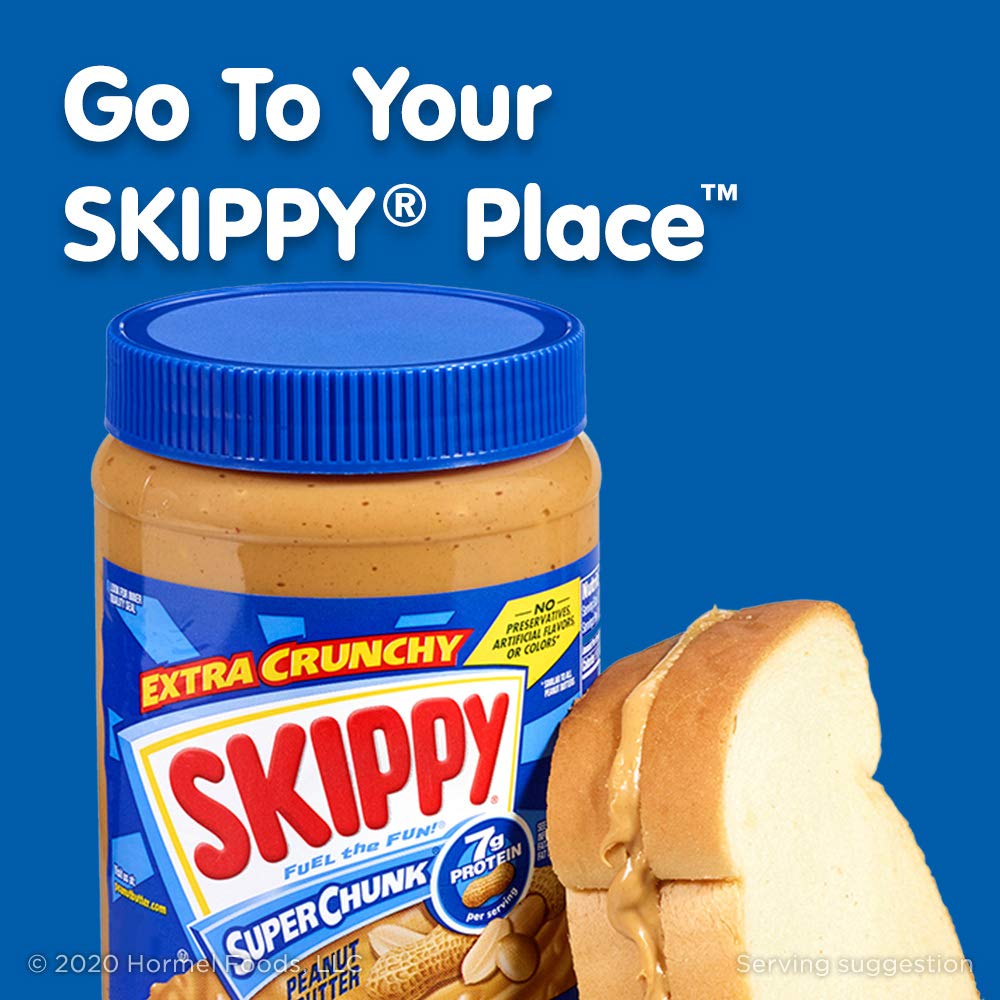 SKIPPY Peanut Butter, Super Chunky, 40 Ounce Twin Pack